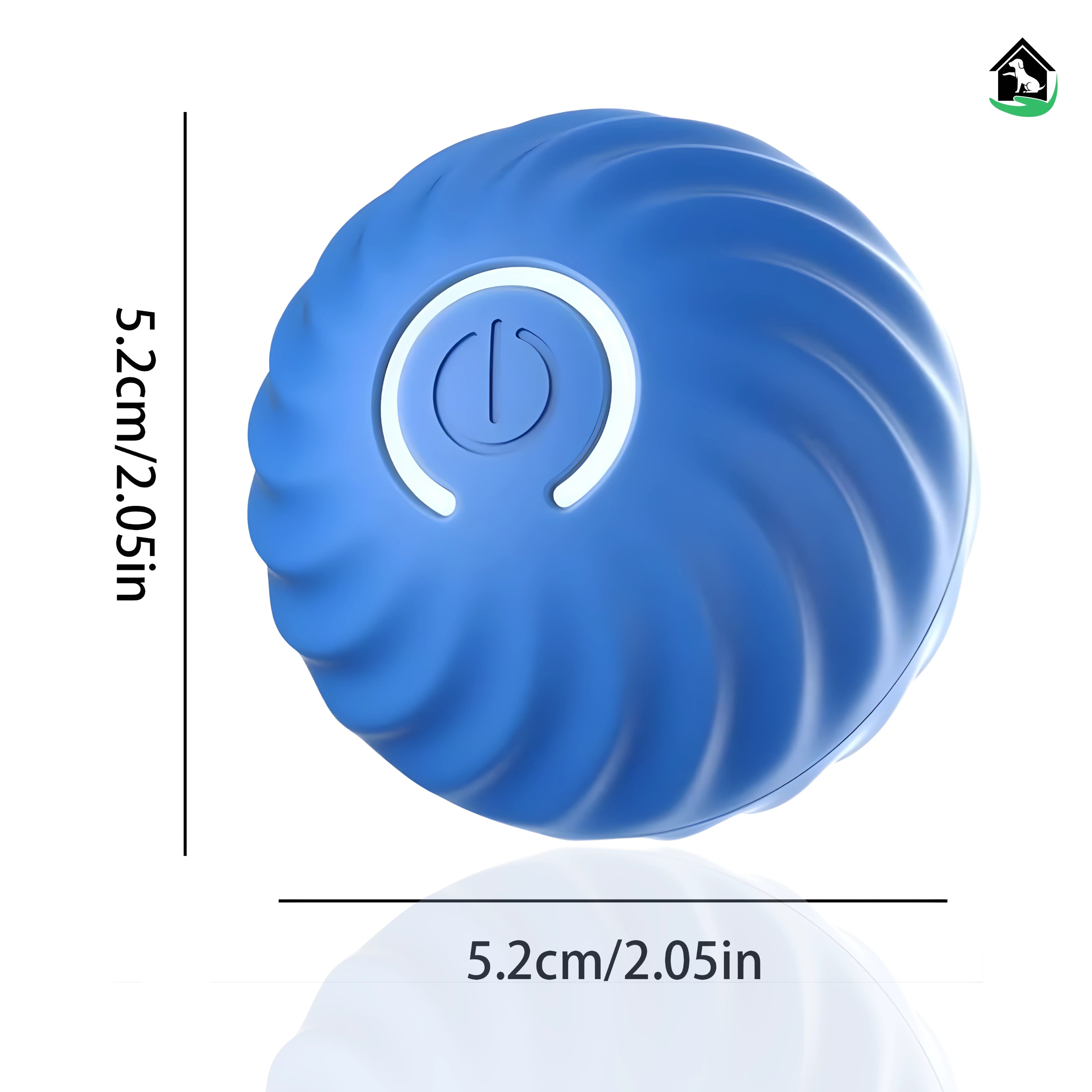 Balle intelligente pour chien bleue foncée, jouet durable et interactif pour chiens de toutes tailles