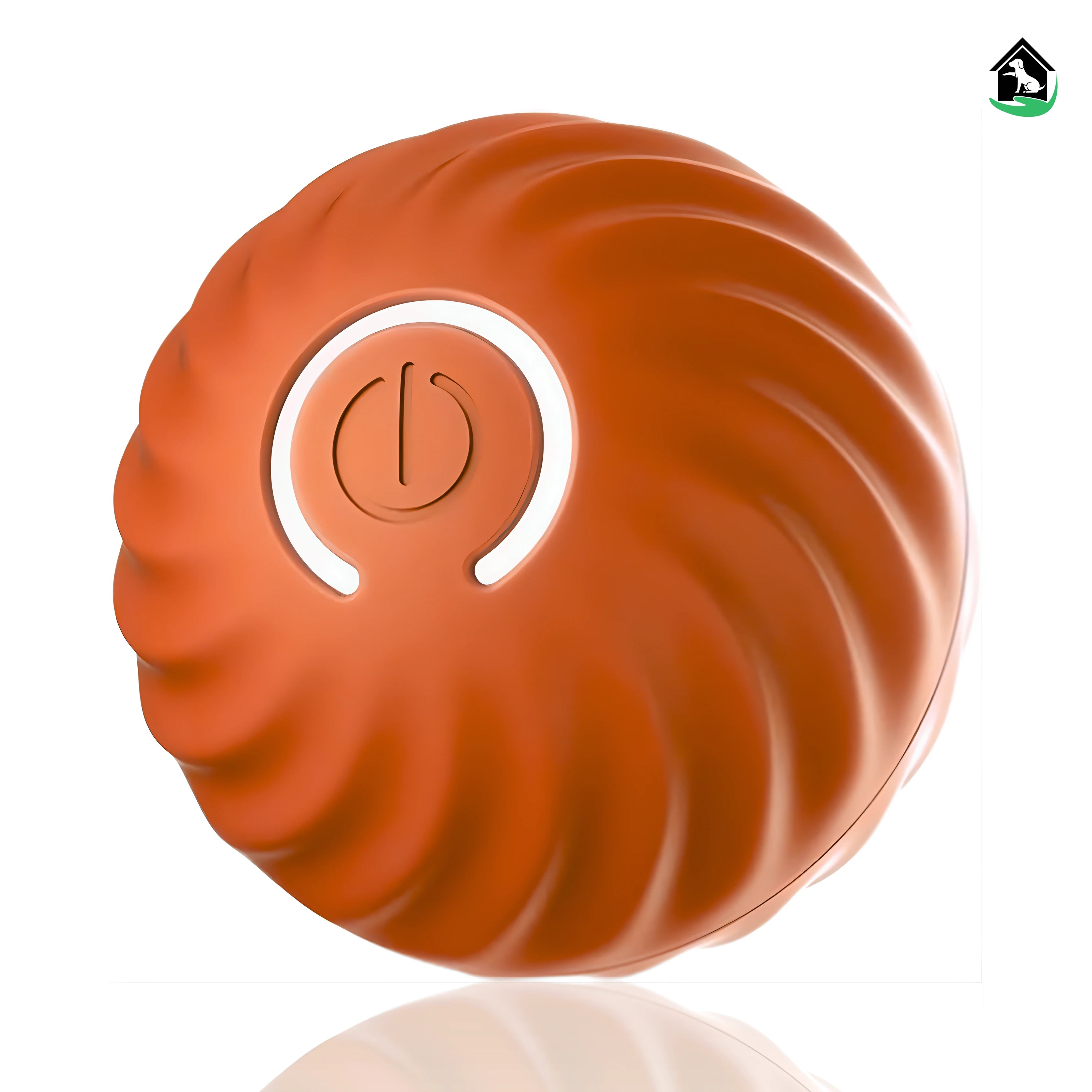 Balle intelligente pour chien couleur orange, jouet interactif résistant pour chiens actifs