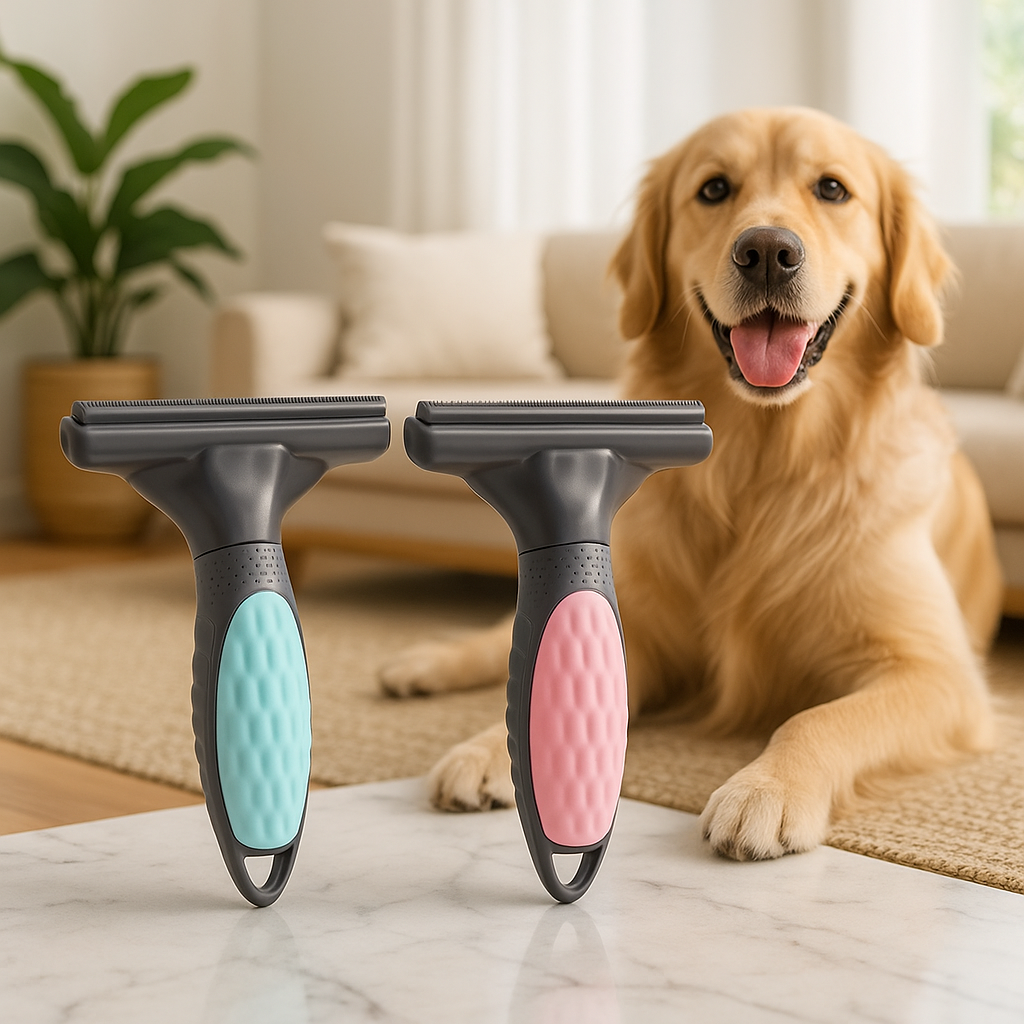 Brosse pour chien poil long | Autonettoyante™