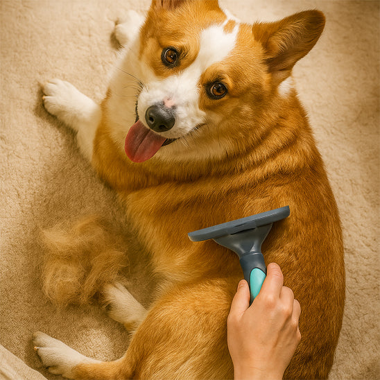 Brosse pour chien poil long | Autonettoyante™