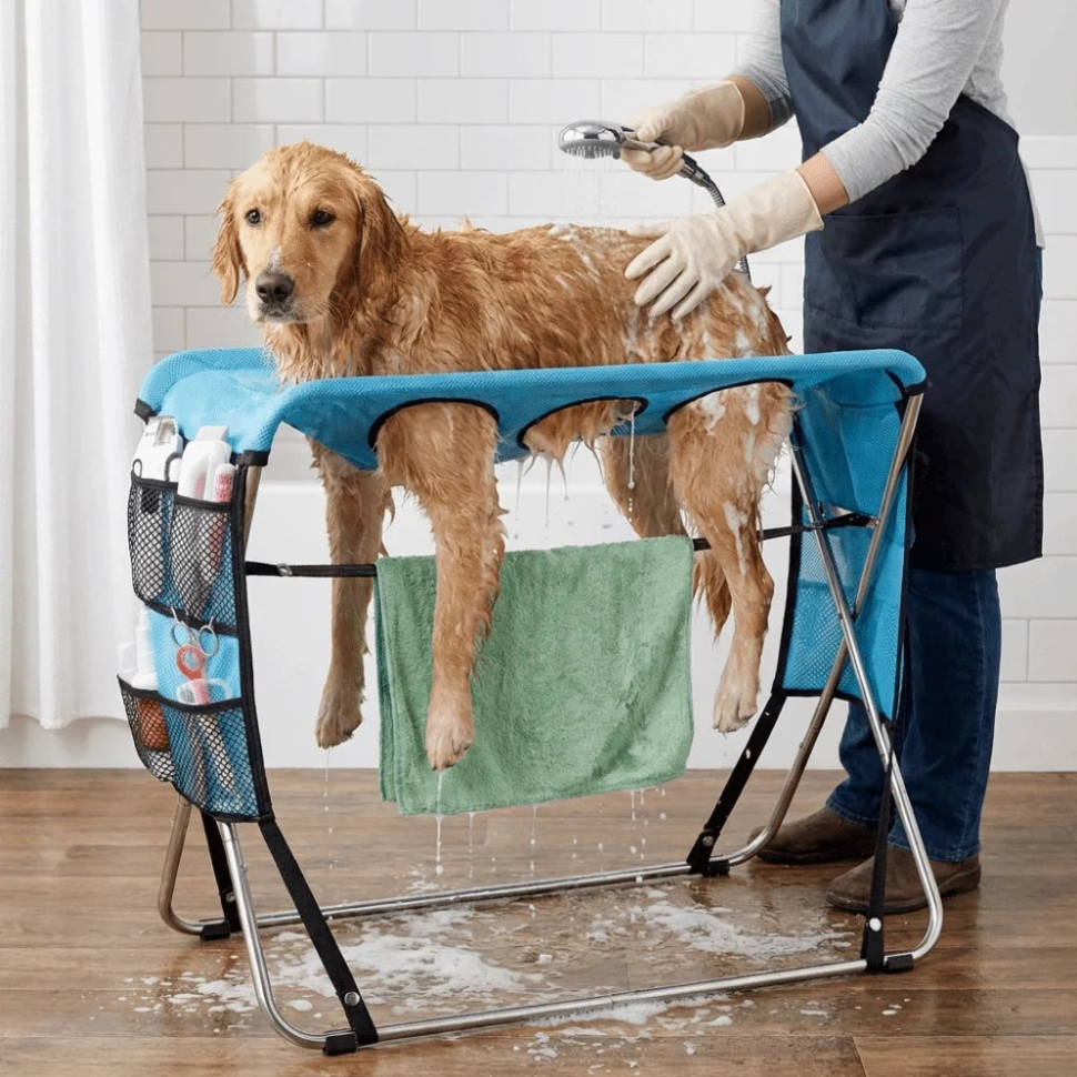 Hamac de Toilettage pour Chien Pliable – Coupe Griffes & Soins à Domicile
