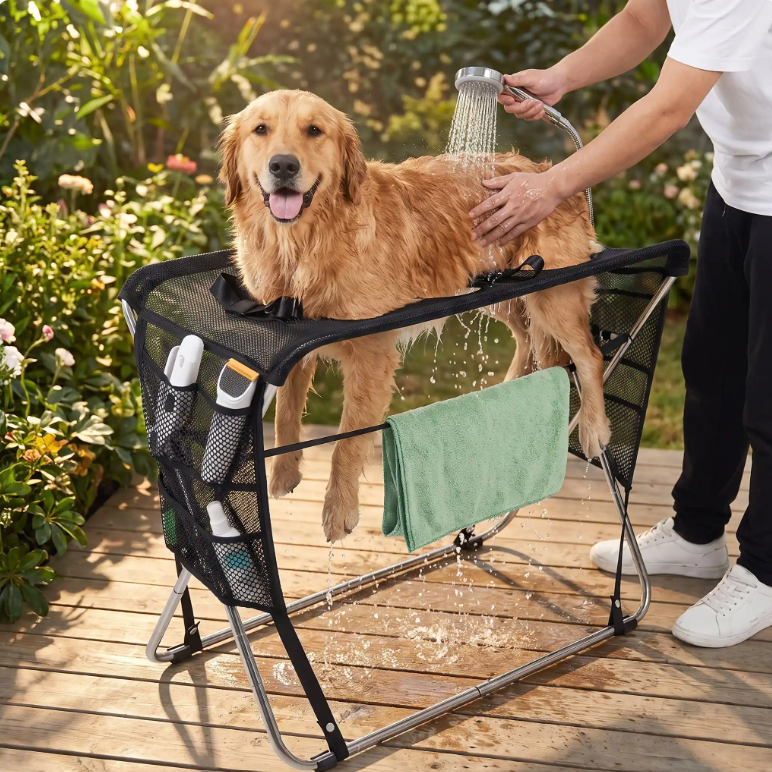 Hamac de Toilettage pour Chien Pliable – Coupe Griffes & Soins à Domicile