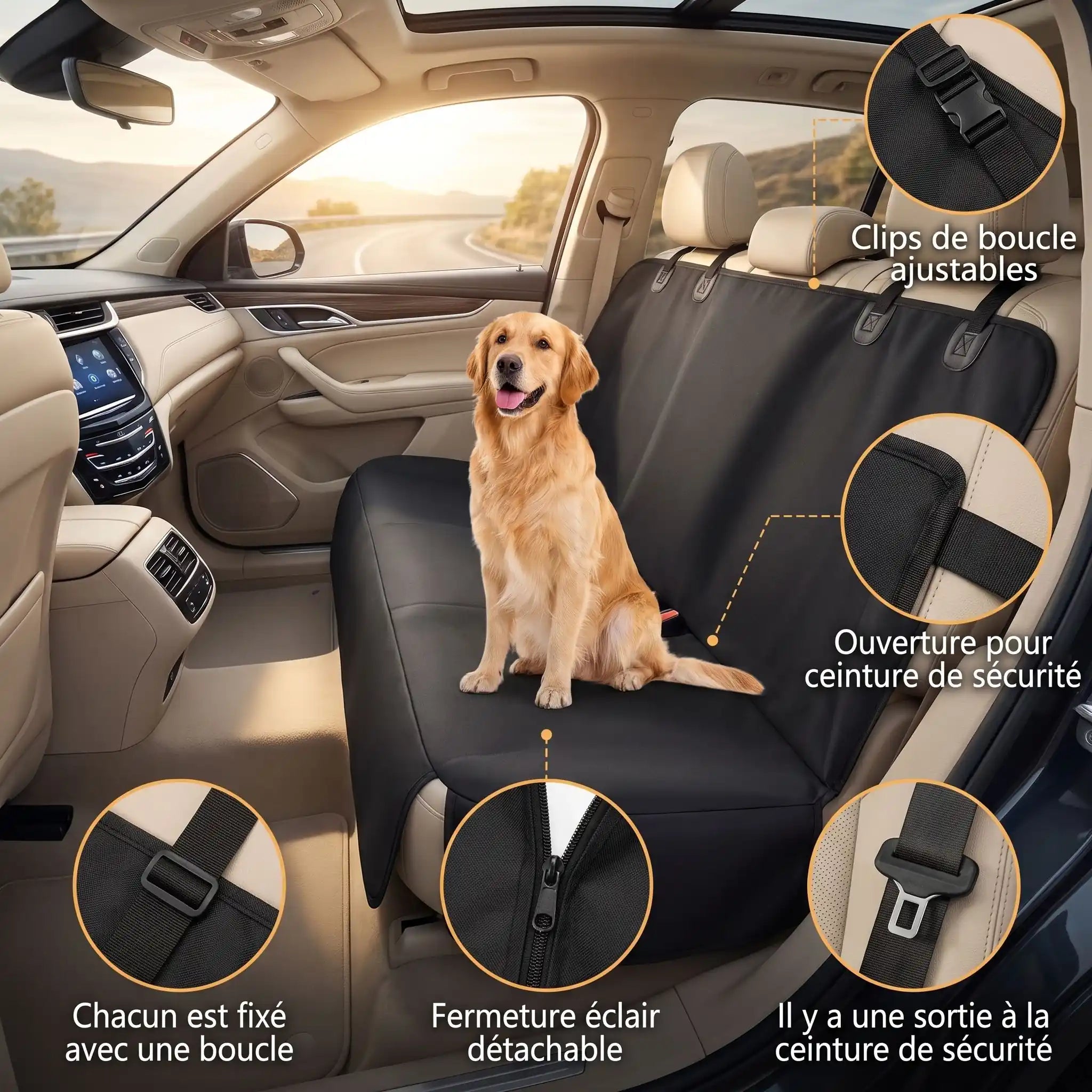 Housse voiture chien | Protection Complète