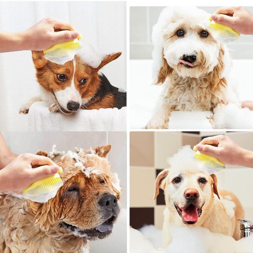 Brosse de shampooing pour chien 2,7 oz 80 ml Peigne de massage pour chien ! - ChienDog